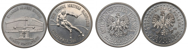 III RP, Zestaw 20.000 złotych 1993-94 Piękne egzemplarze lubianych emisji.