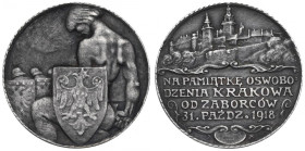 1918 Medal Oswobodzenie Krakowa - późniejszy odlew