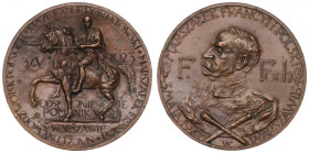 1923 Medal Odsłonięcie pomnika Ks. Józefa Poniatowskiego w Warszawie RZADKOŚĆ R