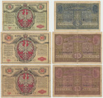 GG, Zestaw 2 x 10 mkp 1916 A Generał i 5 mkp Generał B (3 egz)