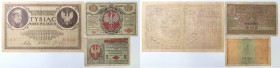 II RP, 2 - 1000 marek polskich 1919 - Zestaw 3 egz.