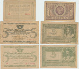 II RP, 1 - 5 marek polskich 1919 - Zestaw 3 egz.