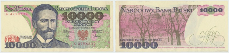 PRL 10 000 złotych 1987 A Egzemplarz w wizualnie przyjemnym stanie zachowania. U...