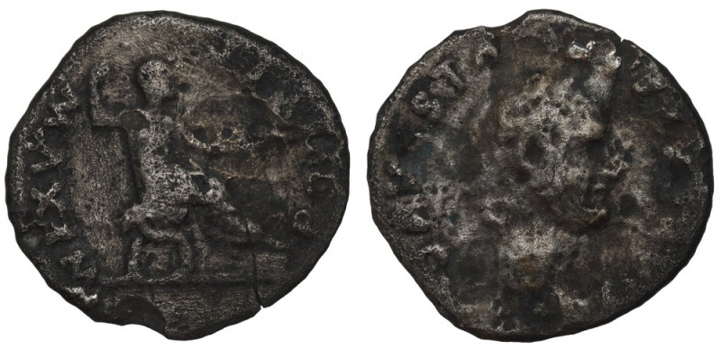 Roman Empire, Titus, Denarius Czytelny przykład lubianej emisji. Awers:&nbsp; gł...