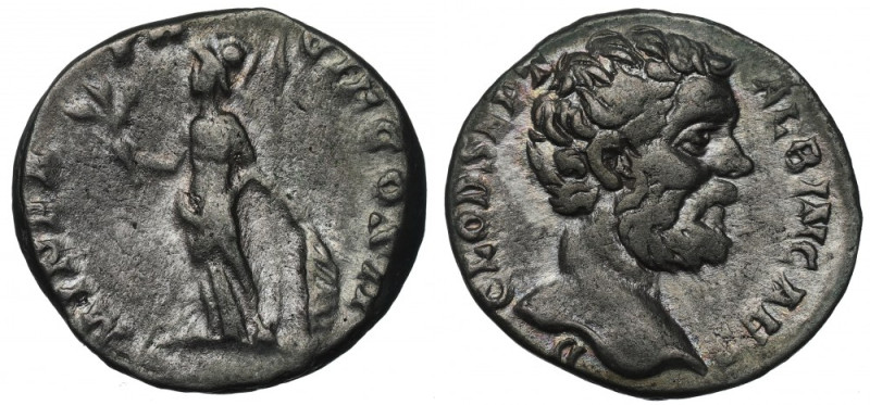 Roman Empire, Clodius Albinus, Denarius Rzadko spotykane w handlu panowanie, pos...