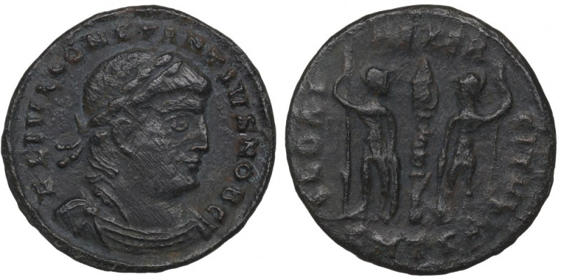 Roman Empire, Constantius II, Follis, Thessalonica Ładny przykład zbieranej emis...