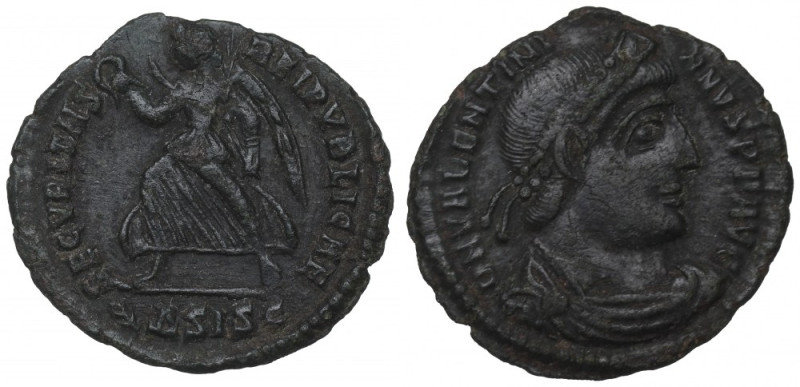 Roman Empire, Valentinian I, Follis Siscia Ładny przykład lubianej emisji, z dob...