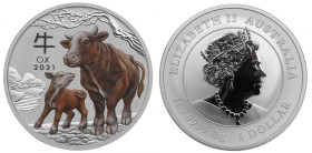Australia, 1 dollar 2021 Year of the Ox