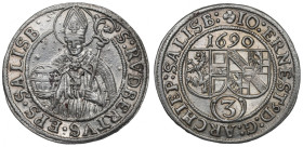 Austria, Salzburg, Bishopic of, 3 kreuzer 1690