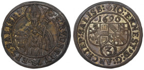 Austria, Salzburg, Bishopic of, 3 kreuzer 1690