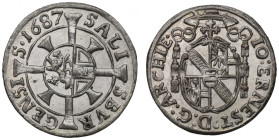 Austria, Salzburg, Bishopic of, 1 kreuzer 1687