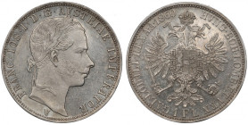 Austria-Hungary, Franz Joseph I, 1 florin 1860 V