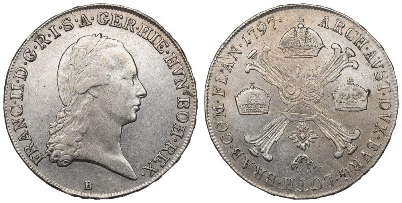 Austrian Netherlands, 1/2 Thaler 1797 Bardzo ładny, w pełni czytelny egzemplarz,...