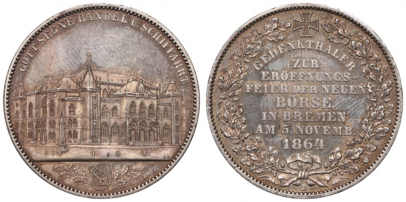 Germany, Bremen, Thaler 1864 Bardzo ładny przykład rzadszej w handlu pozycji. Em...