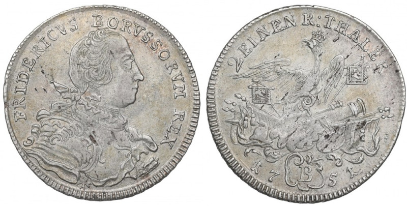 Germany, Preussen, 1/2 thaler 1751, Breslau Drugi i zarazem ostatni rocznik tej ...