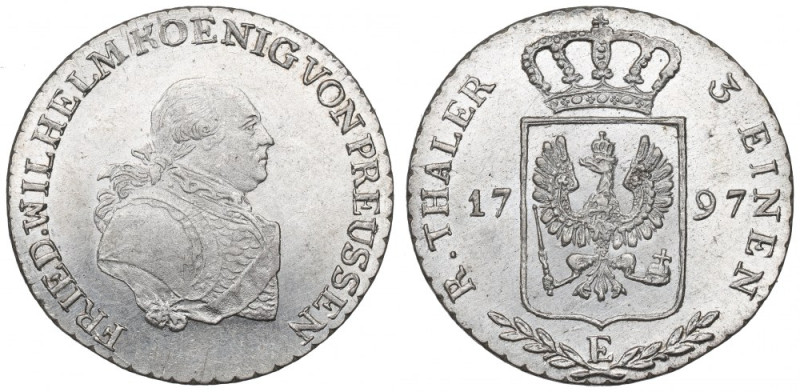 Germany, Preussen, 1/3 taler 1797 Piękny okołomenniczy przykład tej emisji. Dosk...