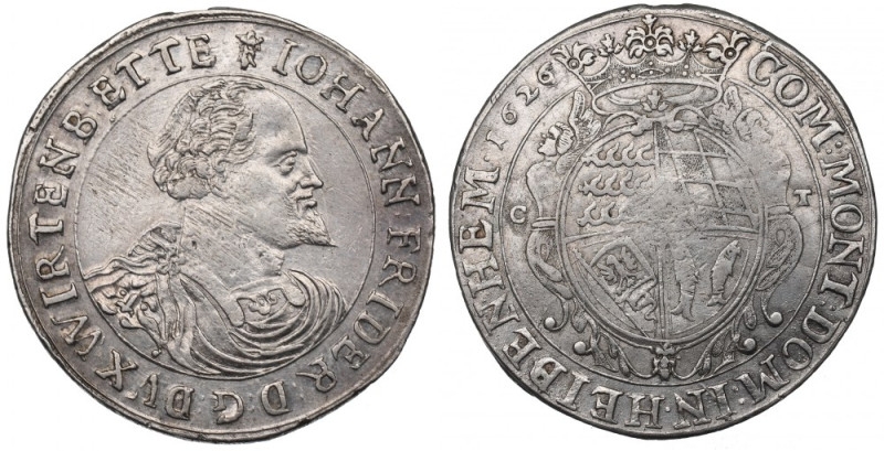 Germany, Wurttemberg, Thaler 1626 - very rare Ładny przykład bardzo rzadkiej emi...