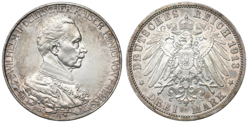 Germany, Preussen, 3 mark 1913 - 25 years of Wilhelm II reign Piękny przedstawic...