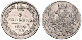 Russia, Nicholas I, 5 kopecks 1838