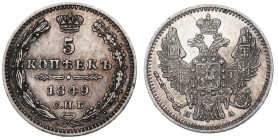 Russia, Nicholas I, 5 kopecks 1849