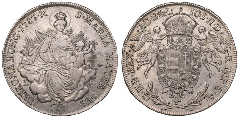 Hungary, 1/2 Thaler 1787 Półtalar o ładnie zachowanych detalach.&nbsp; Awers: he...