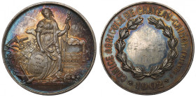 France, Medal Agriculture Society Chateau-Chinon