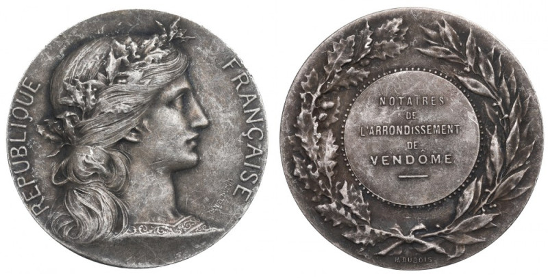 France, Medal Notaires from Vendome Ładnie zachowany medal należący do &nbsp; se...