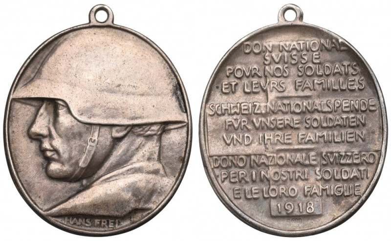 Switzerland, Medal for the soldiers and their families 1918 Ładny, ciekawy medal...