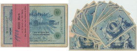 Niemcy, 100 marek 1908 - paczka bankowa