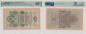 Rosja, 10 rubli 1909 - Shipov - PMG 66EPQ