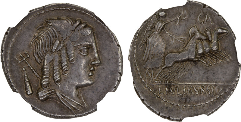 ROMAN REPUBLIC: L. Julius Bursio, AR denarius (3.60g), Rome, 85 BC, Crawford-352...