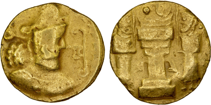 SASANIAN KINGDOM: Shahpur III, 383-388, AV stater (7.33g), Sind district, SNS ty...