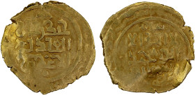 GREAT MONGOLS: Chingiz Khan, 1206-1227, AV dinar (4.38g), Bukhara, ND, A-1964, SNAT-XVa:267, Zeno-5001, obverse legend chingiz khan / al-'adil / al-a'...