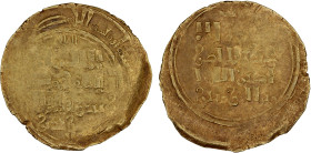 GREAT MONGOLS: temp. Ögedei, 1227-1241, AV dinar (3.55g), Almaligh, ND, A-3738A, cf. Zeno-34942, with qa'an above the obverse and the mint name above ...