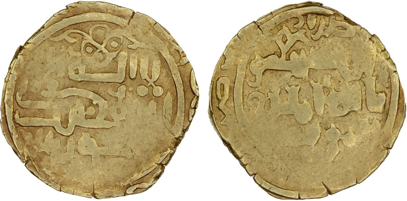 GREAT MONGOLS: Ögedei, 1227-1241, AV dinar (3.73g), Tarâz, ND, A-V1973, cf. Zeno...