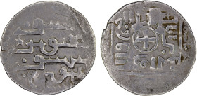 ILKHAN: Ghazan Mahmud, 1295-1304, AR Georgian dirham (2.32g) (Tiflis), AH6xx, A-2168P, Bennett-352/353, royal legend in Uighur // shortened Christian ...