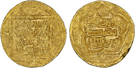 ILKHAN: Uljaytu, 1304-1316, AV dinar (4.37g), Baghdad, AH704, A-2177, Fine.

Estimate: USD 325 - 400