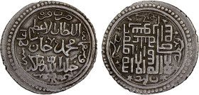 ILKHAN: Muhammad Khan, 1336-1338, AV dinar (2.85g), Qara Aghach, AH737, A-2226, Bennett-434, type A, copying the type H of Abu Sa'id but with his name...