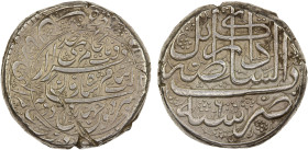 DURRANI: Shah Zaman, 1793-1801, AR double rupee (23.18g), Kabul, year 6, A-3107, KM-444, struck on the usual broad thick planchet for this type; one s...