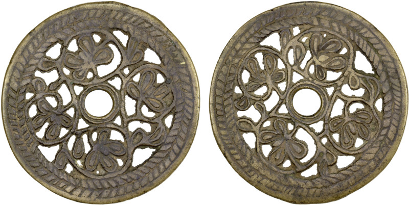 CHINA: AE charm (24.15g), Semans-380 var., 57mm openwork flower type, four lotus...