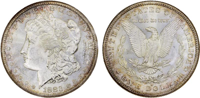 UNITED STATES: AR dollar, 1883-S, KM-110, Morgan type, a wonderful lustrous exam...