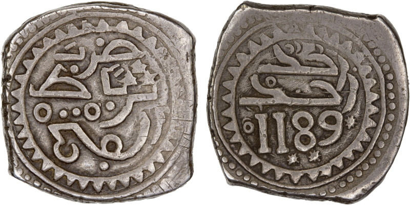 MOROCCO ('ALAWI SHARIF): Muhammed III, 1757-1790, AR 10 dirhams (mithqal) (26.63...