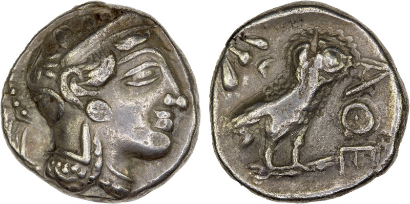 ATTICA: Athens, AR tetradrachm (16.69g), 440-404 BC, HGC-4/1597, SNG Copenhagen ...