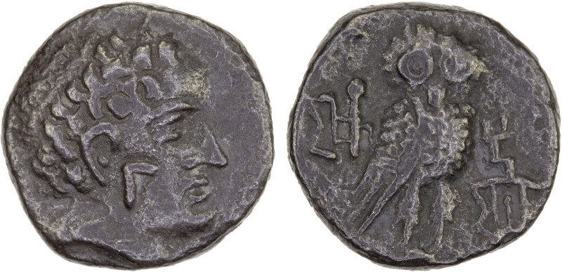 SABAEAN: Anonymous, AR 1/2 unit (2.22g), 3rd-2nd century BC, Huth-274, male head...