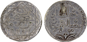 ALGIERS: Selim III, 1789-1807, AR 1/8 budju (1.23g), Jaza'ir, AH1221, KM-47, lightly cleaned with faint reverse scratches, rare two-year type, XF, R....