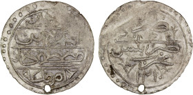 TRIPOLI: Selim III, 1789-1807, AR 10 para (2.65g), Tarabalus Gharb, AH1210, KM-61, pierced at bottom, otherwise quite nice, XF.

Estimate: USD 100 -...