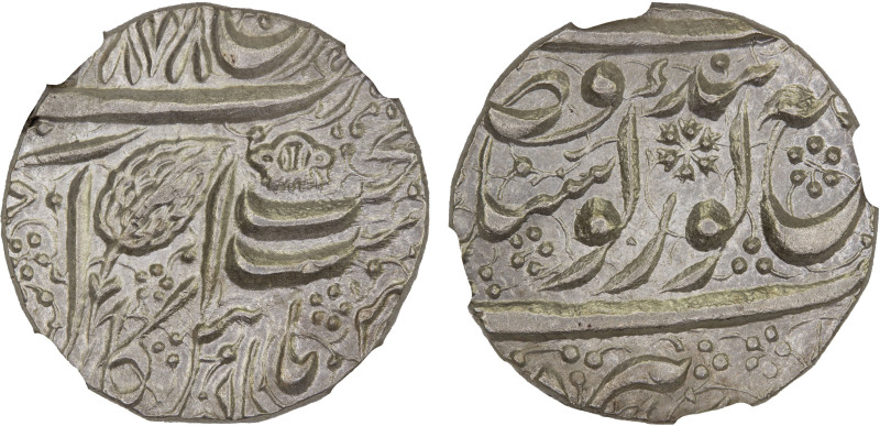 SIKH EMPIRE: AR nanakshahi rupee, Amritsar, VS1878, KM-20.1, Herrli-01.07.04, bo...