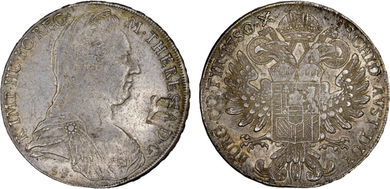 AUSTRIA: Maria Theresa, 1740-1780, AR thaler, 1780, KM-T1, Hafner-36a, likely Mi...