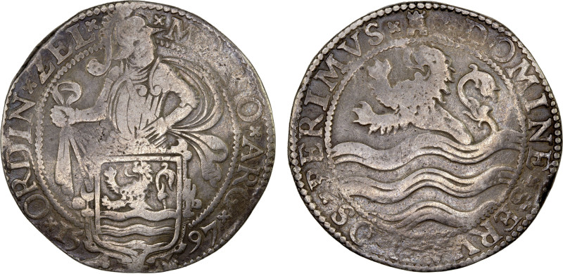 ZEELAND: AR daalder (26.80g), 1597, Dav-8870, Delm-838, also called a leeuwendaa...