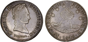 BOLIVIA: Republic, AR 8 soles, 1845, KM-103, assayer R, Potosi Mint, XF, ex Almer H. Orr III Collection.

Estimate: USD 100 - 150